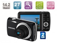 Câmera Digital 14.2 Megapixels Samsung PL20 Preto 